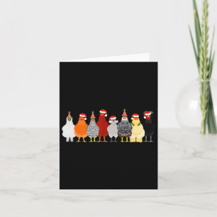 Christmas Chicken Squad Cute Chicken Farm Animals Card