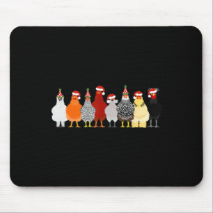 Christmas Chicken Squad Cute Chicken Farm Animals Mouse Mat