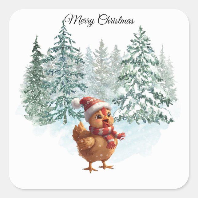 Christmas Chicken Sticker (Front)