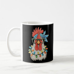 Christmas Chicken Xmas Lights Farmer Farm Family Coffee Mug