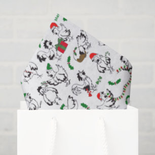 Christmas Chickens Tissue Paper