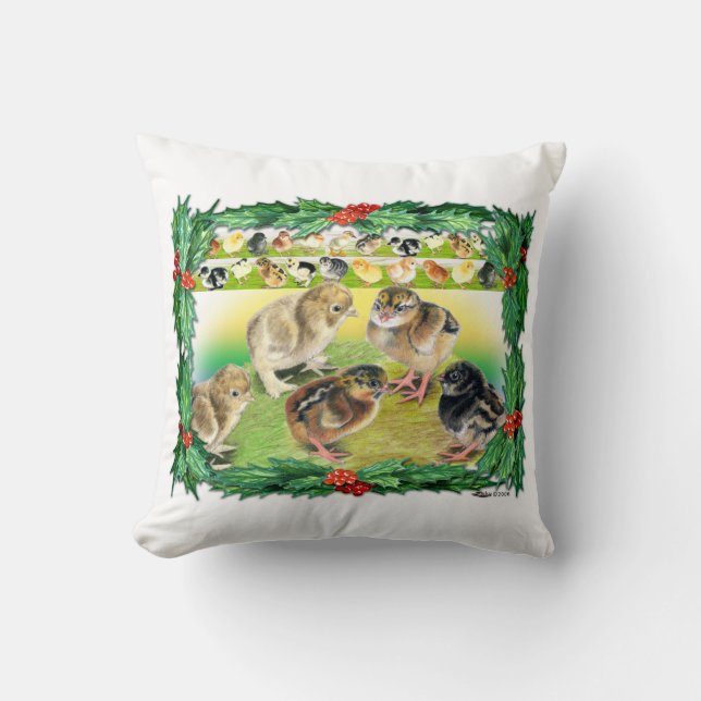 Christmas Chicks Cushion (Front)