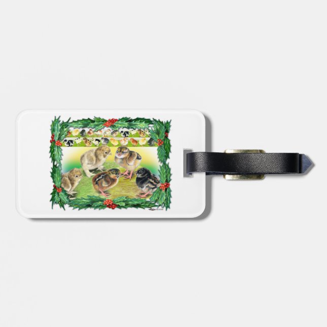 Christmas Chicks Luggage Tag (Back Horizontal)