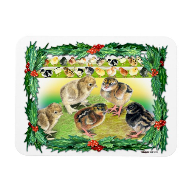 Christmas Chicks Magnet (Horizontal)