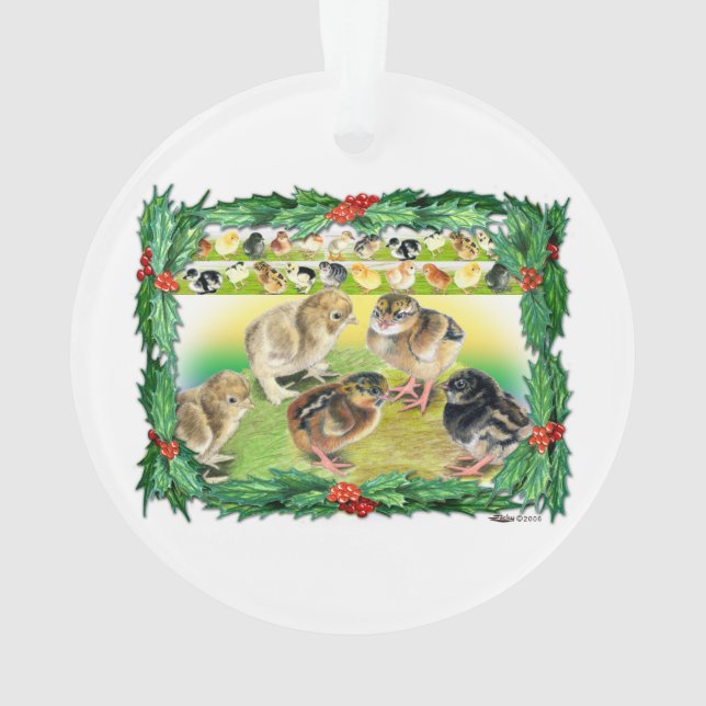 Christmas Chicks Ornament (Back)