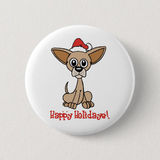 Christmas Chihuahua 6 Cm Round Badge