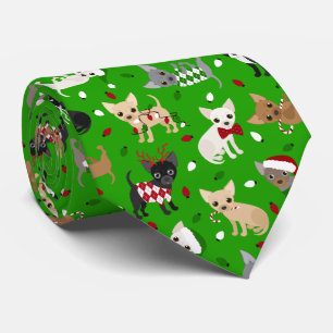 Christmas Chihuahua All Coats Neck Tie