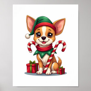 Christmas Chihuahua Cheer Poster