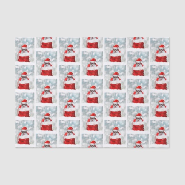 Christmas chihuahua dog tissue paper (Front)