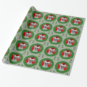 Christmas chihuahua dog wrapping paper