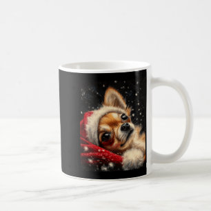 Christmas Chihuahua On A Long Sleeve Coffee Mug