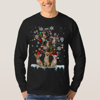 Christmas Chihuahua On Tree Santa Chihuahua Dog Lo T-Shirt