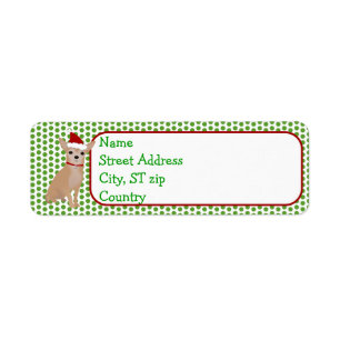 Christmas Chihuahua Return Address Label
