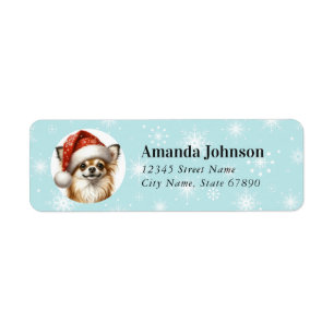 Christmas Chihuahua Return Address Labels