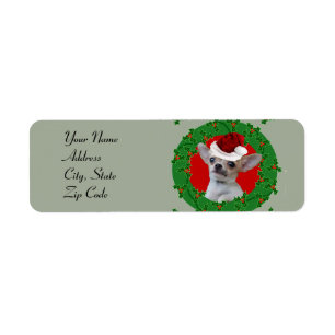 Christmas Chihuahua return address labels