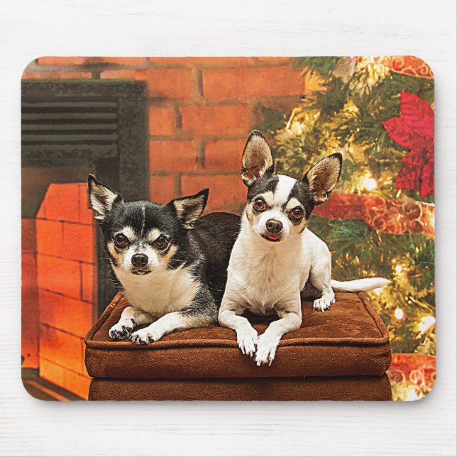 Christmas Chihuahua’s Mouse Mat (Front)