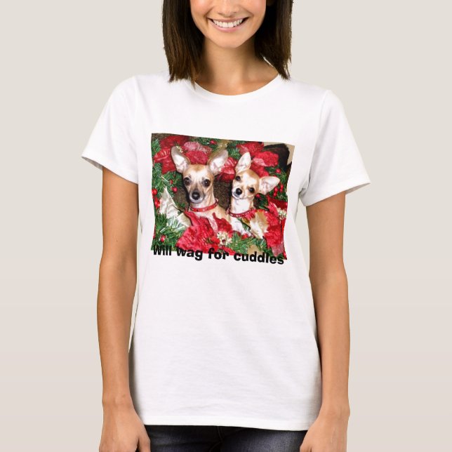 Christmas Chihuahuas T-shirt (Front)