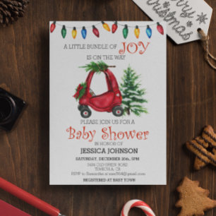 Christmas Child Truck Baby Shower Bundle Joy Invitation