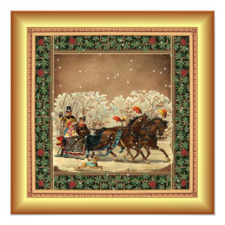 Christmas ~ Children ~ Horses ~ Snowflakes ~ Photo Print
