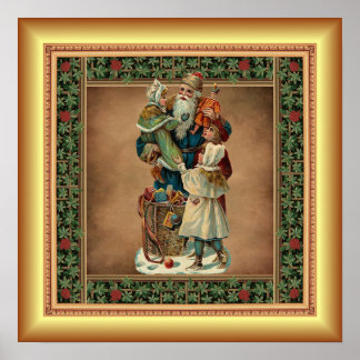 Christmas/Children/Santa Claus/Bag Of Goodies ~ “ Poster