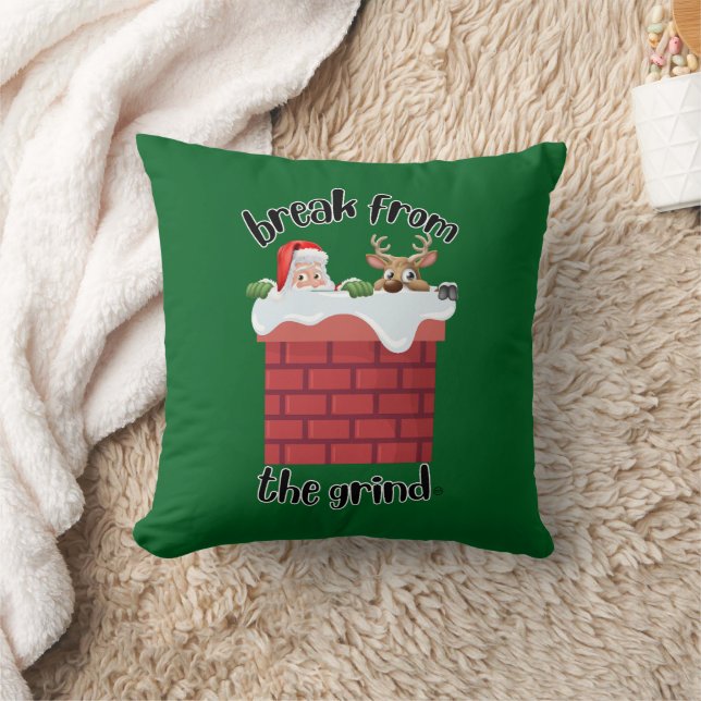 Christmas Chimney Humour Pillow (Blanket)