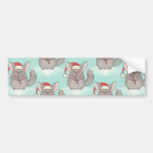 christmas chinchillas bumper sticker (Front)