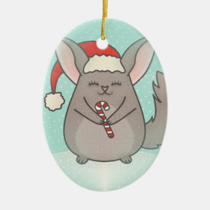 christmas chinchillas ceramic tree decoration