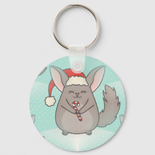 christmas chinchillas key ring