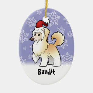 Christmas Chinese Crested (add your pets name) Ceramic Tree Decoration