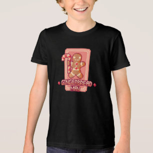 Christmas chingerbread man Pixel Art Design Tri-Blend Shirt