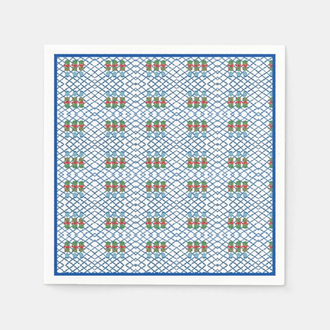 Christmas Chinoiserie Bamboo Topiaries Topiary  Napkin (Front)