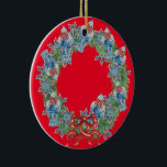 Christmas Chinoiserie Ginger Jar Jars Ceramic Tree Decoration<br><div class="desc">Art by Dawne 
My hand painted ginger jar replicated a tonne and made into this wreath.</div>
