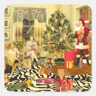 Christmas Chippendale Square Sticker