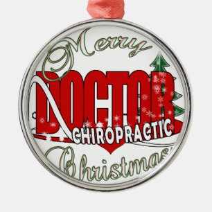 CHRISTMAS CHIROPRACTIC DOCTOR METAL TREE DECORATION