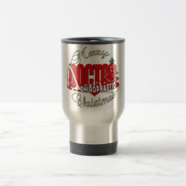 CHRISTMAS CHIROPRACTIC DOCTOR TRAVEL MUG (Center)