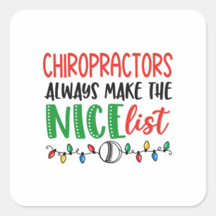 Christmas chiropractor, chiropractic square sticker