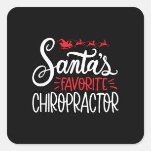 Christmas Chiropractor Santas Favourite Square Sticker
