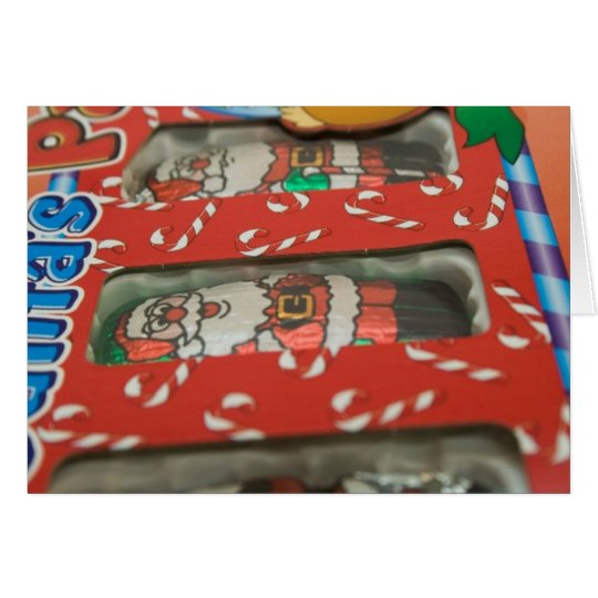 Christmas Chocolate Candy Santa Claus Card