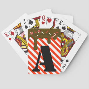 Christmas chocolate drip peppermint candies xmas c playing cards