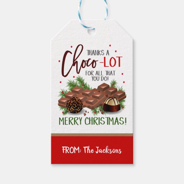 Christmas Chocolate Gift Tag (Front)