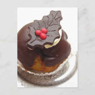 christmas chocolate holiday postcard