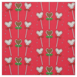 Christmas Chocolate Lollipops with Bows Fabric
