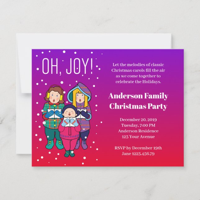 Christmas Chorale Winter Party Invitation (Front)