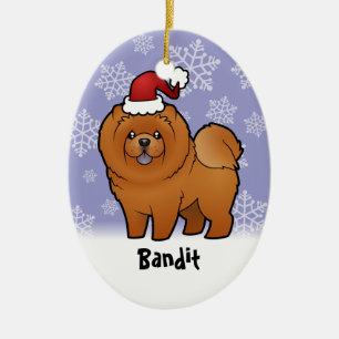 Christmas Chow Chow (add your pets name) Ceramic Tree Decoration