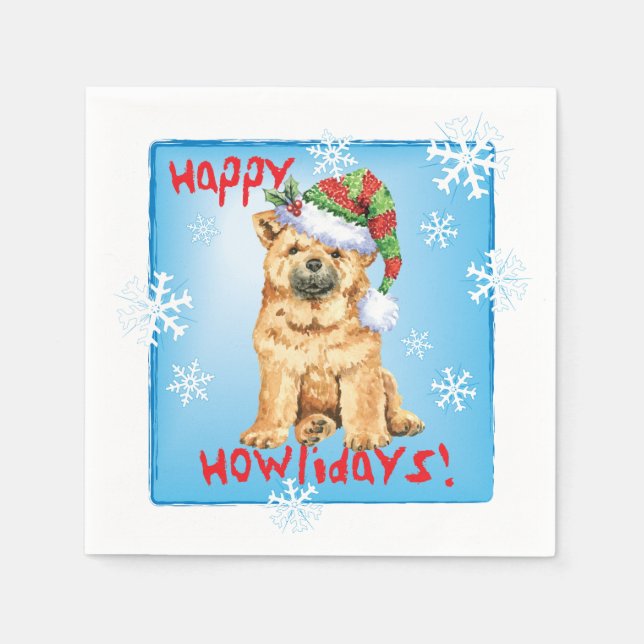 Christmas Chow Chow Napkins (Front)