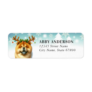 Christmas Chow Chow Return Address Labels