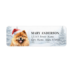 Christmas Chow Chow Return Address Labels