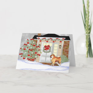 Christmas Chow Dog Holiday Card