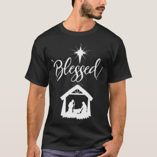Christmas Christian Blessed Jesus Nativity Scene F T-Shirt