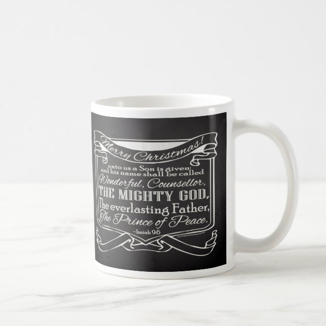 Christmas Christian Chalkboard Scripture Coffee Mug (Right)